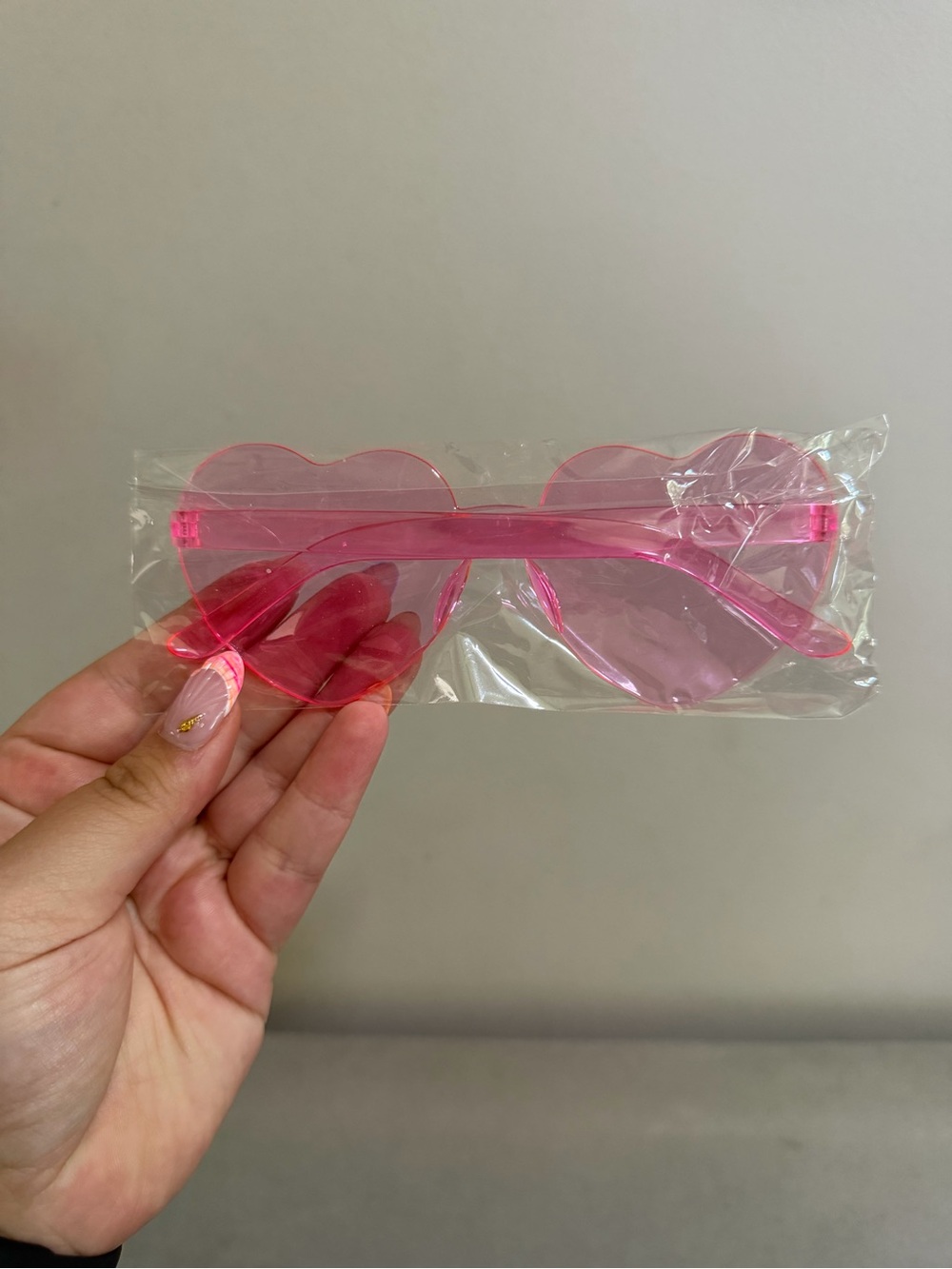Pink Heart-Shaped Sunglasses